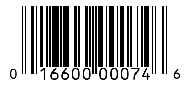 Barcode 016600000746
