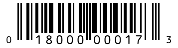 Barcode 018000000173
