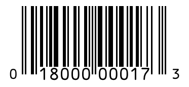 Barcode 018000000173