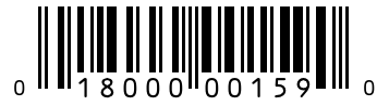 Barcode 018000001590