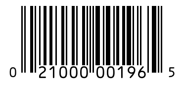 Barcode 021000001965