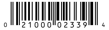 Barcode 021000023394