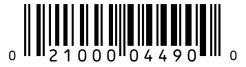 Barcode 021000044900