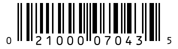 Barcode 021000070435