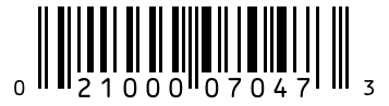 Barcode 021000070473