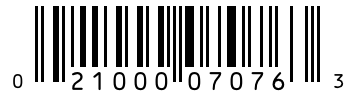 Barcode 021000070763