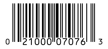 Barcode 021000070763