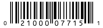 Barcode 021000077151