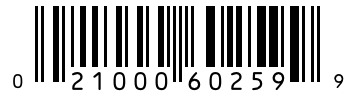 Barcode 021000602599