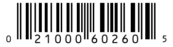 Barcode 021000602605