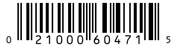 Barcode 021000604715