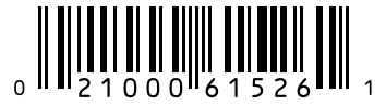 Barcode 021000615261