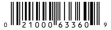 Barcode 021000633609