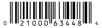 Barcode 021000634484