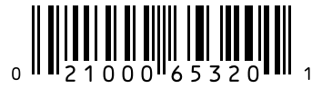 Barcode 021000653201