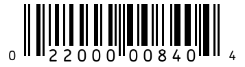 Barcode 022000008404