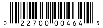 Barcode 022700004645