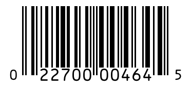 Barcode 022700004645