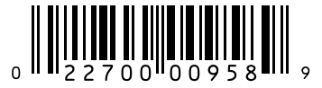 Barcode 022700009589