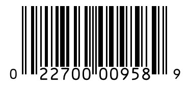 Barcode 022700009589