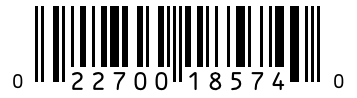 Barcode 022700185740