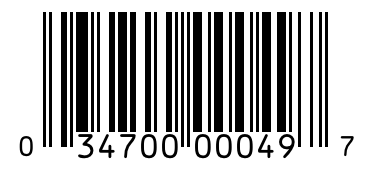 Barcode 034700000497
