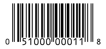 Barcode 051000000118
