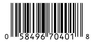 Barcode 058496704018