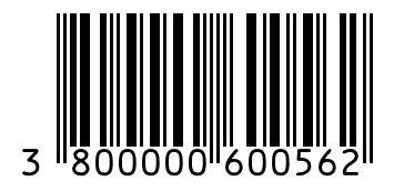 Barcode 3800000600562