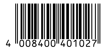 Barcode 4008400401027