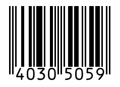 Barcode 40305059