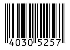 Barcode 40305257