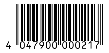 Barcode 4047900000217