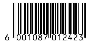 Barcode 6001087012423