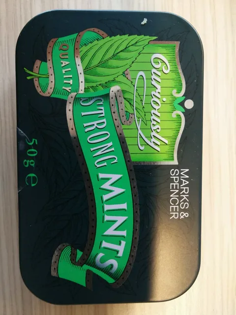 Curiously Strong Mints 50 g, front of pack