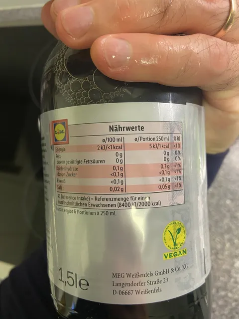 Freeway Cola Light 1,5 l, back of pack