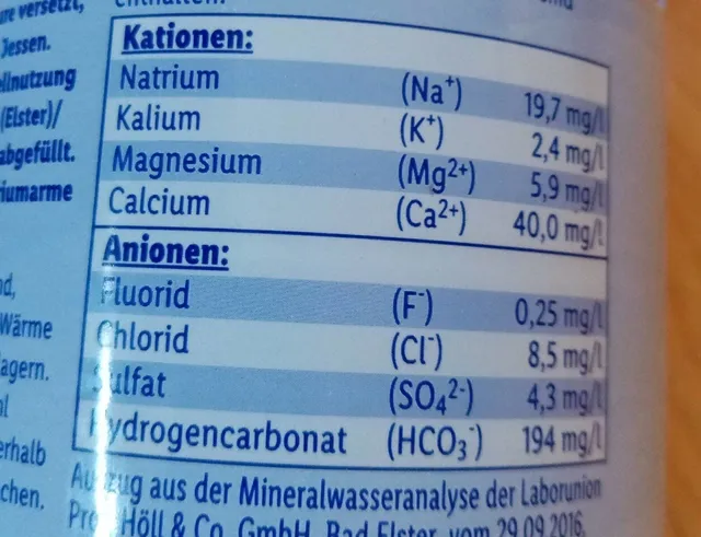 Saskia Classic Natural Mineral Water Quelle Jessen 1.5 l, nutrition of pack