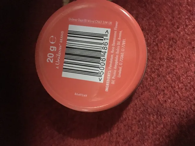 Vaseline Lip Therapy Rosy Lips 20 g, ingredients of pack