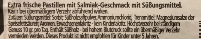 Fisherman's Friend Salmiak ohne Zucker 25 g, ingredients of pack