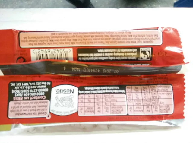 KitKat 4 Finger 45 g, nutrition of pack