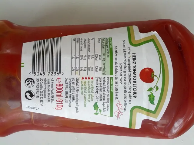 Heinz Tomato Ketchup 910 g, ingredients of pack