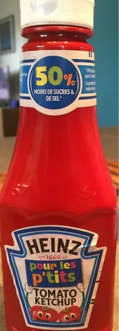 Heinz Tomato Ketchup 50% Less Sugar & Salt Heinz Tomato Ketchup pour les P'tits 330 g