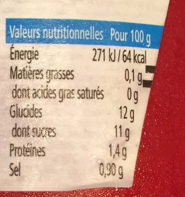 Heinz Tomato Ketchup pour les P'tits 330 g, nutrition of pack