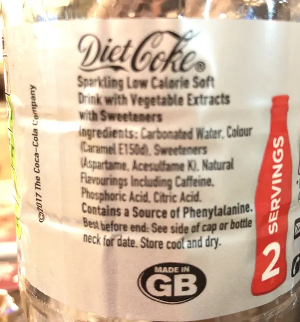 Diet Coke 500 ml, other of pack