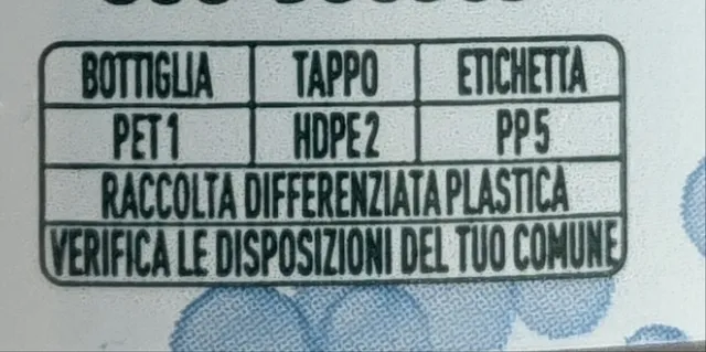 Levissima Frizzante 1.5 l, back of pack