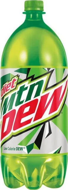 Diet Mountain Dew 2 L, front of pack