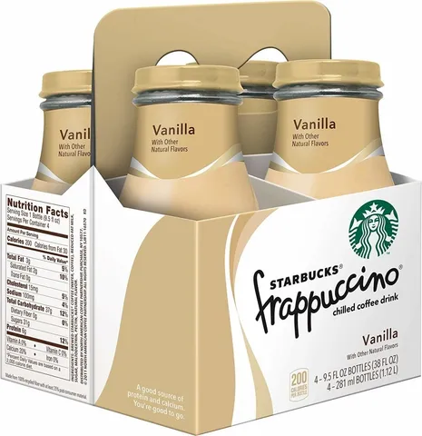 Frappuccino Vanilla Starbucks Frappuccino Vanilla Chilled Coffee Drink, 4-pack
