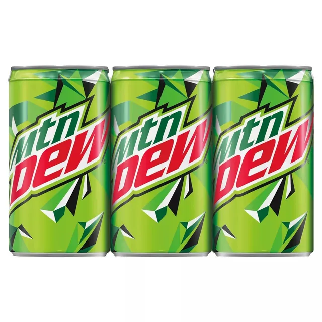 Mountain Dew 6 × 7.5 fl oz, front of pack