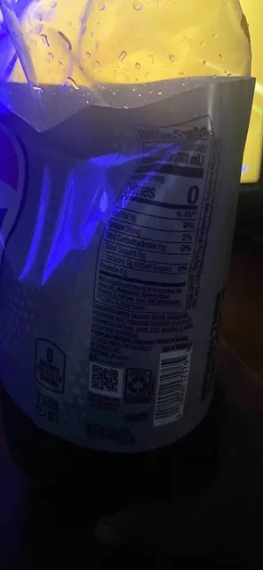 Diet Pepsi 2 L, nutrition of pack