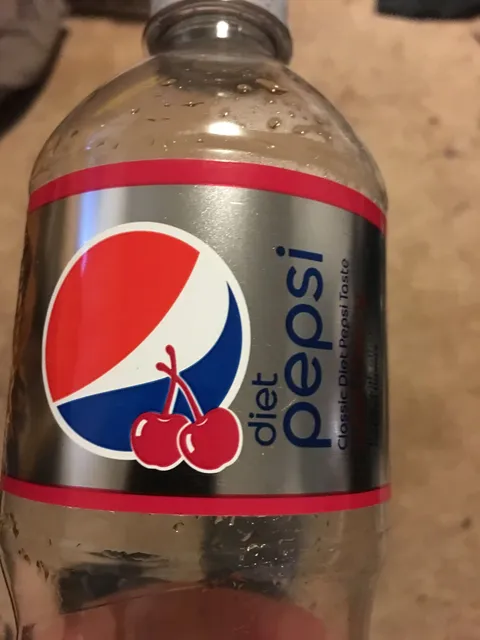 Diet Pepsi Wild Cherry 20 fl oz, front of pack